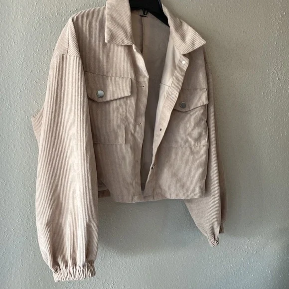 Cropped Ribbed Jacket - Picture 2 of 7